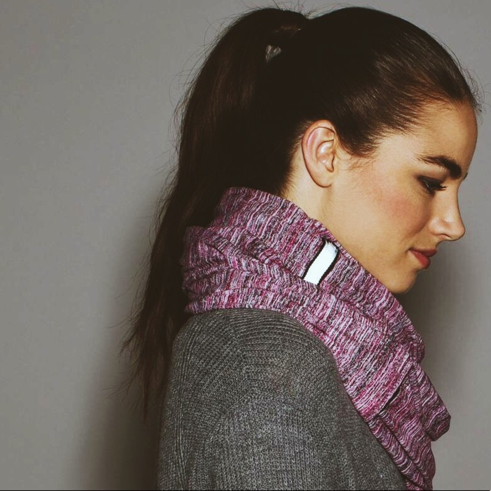 Lululemon Vinyasa Scarf, “Berry Rumble” shade.